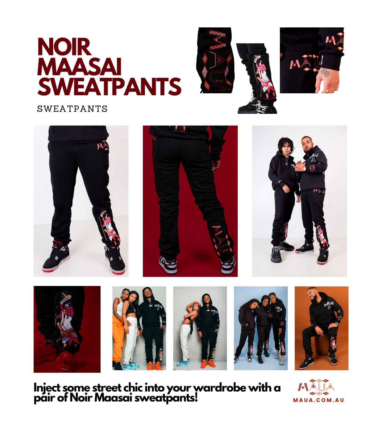 Noir Maasai sweatpants