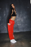 Moto Moto Red Sweat Pants