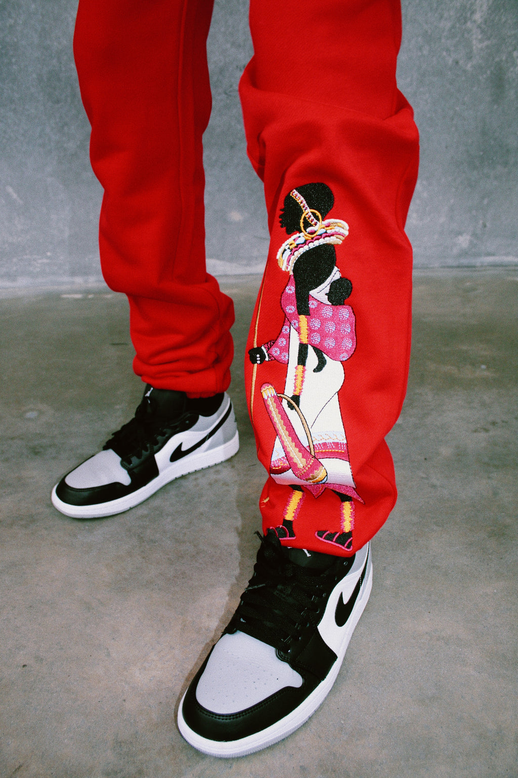 Moto Moto Red Sweat Pants