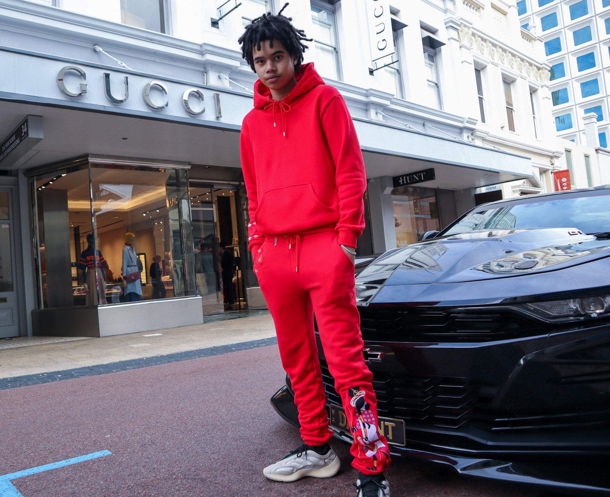 Moto Moto Red Sweat Pants