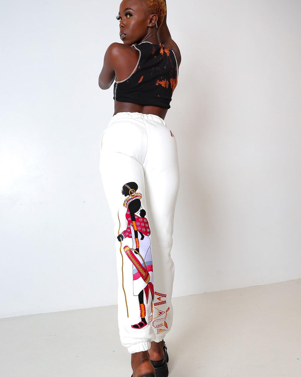 Versatile Terry Maasai Snowy Cotton Sweatpants